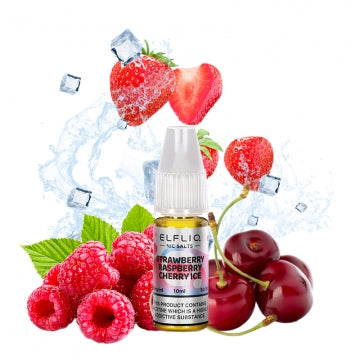 Strawberry Raspberry Cherry Ice Nic Salt 10ml Elfliq by Elf Bar